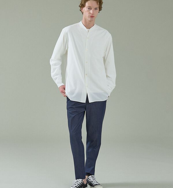 ABAHOUSE「Vネック スキッパーシャツ / バンドカラー」|シャツ・ブラウス|