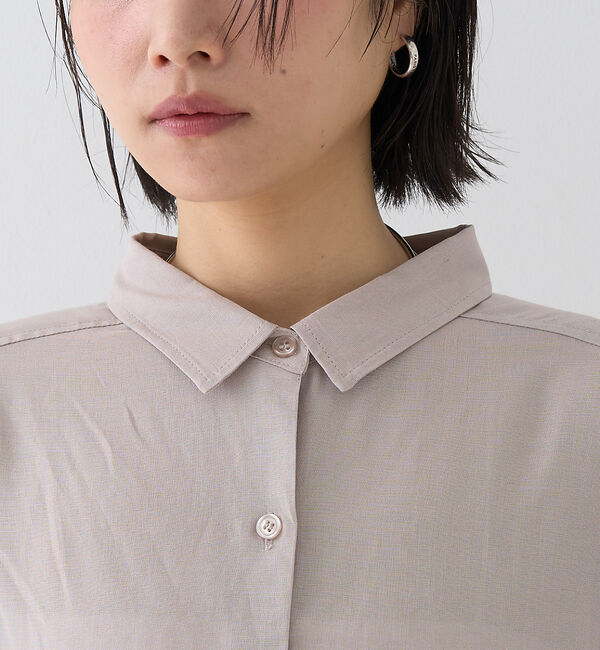 Rouge vif「【新色追加】麻混バックスリットシャツ」|シャツ・ブラウス|