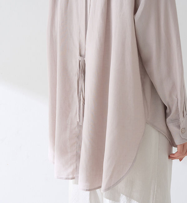 Rouge vif「【新色追加】麻混バックスリットシャツ」|シャツ・ブラウス|