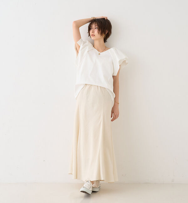 Rouge vif「【一部店舗限定】Vネックボリュームスリーブブラウス」|シャツ・ブラウス|