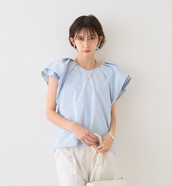 Rouge vif「【一部店舗限定】Vネックボリュームスリーブブラウス」|シャツ・ブラウス|