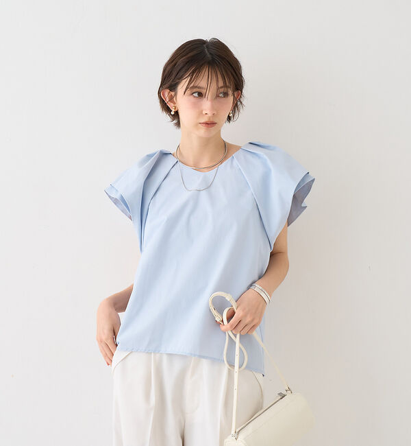 Rouge vif「【一部店舗限定】Vネックボリュームスリーブブラウス」|シャツ・ブラウス|