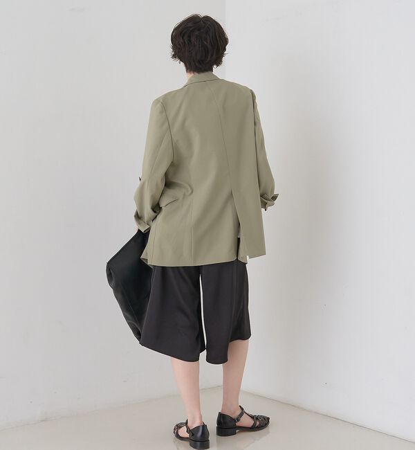 Rouge vif「シックサテンハーフパンツ/ワイドキュロット/ウエストゴム」|その他|