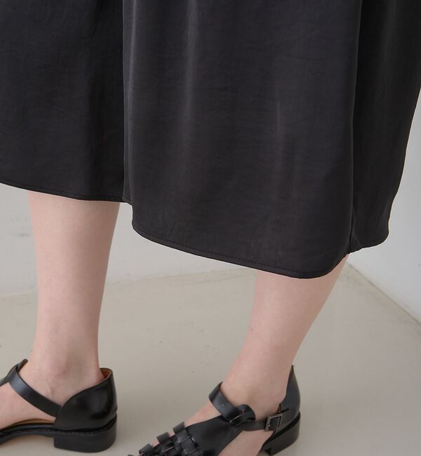 Rouge vif「シックサテンハーフパンツ/ワイドキュロット/ウエストゴム」|その他|