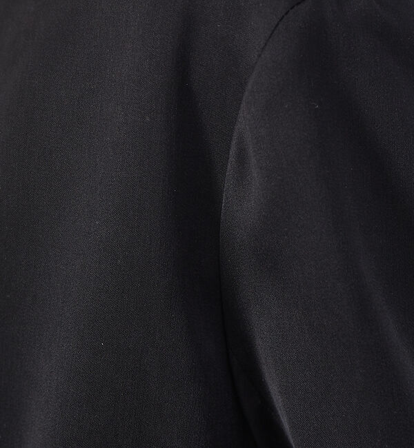 qualite「フィブリルサテンカーデジャケット」|ノーカラージャケット|