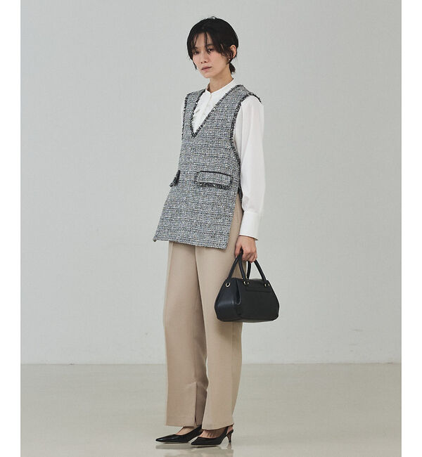 qualite「フロントラッフルブラウス」|シャツ・ブラウス|