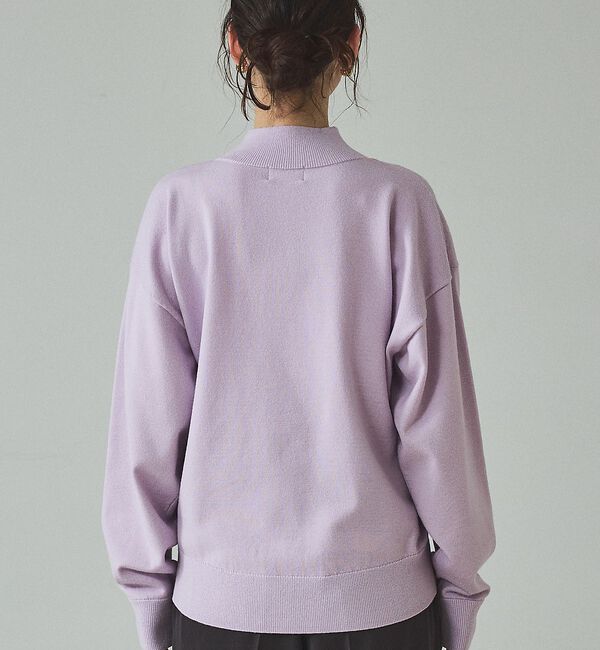 qualite「バイカラーハイネックプルオーバー」|ニット・セーター|