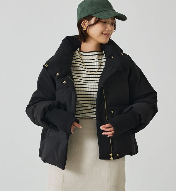 abahouse mavie「【WEB Domani掲載】袖リブシームレススタンドダウン/ロングセラー/定番/」|ダウン|