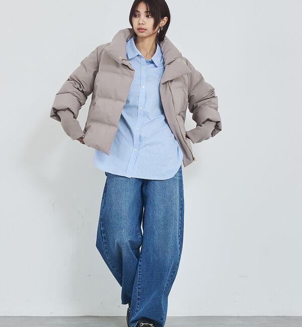 abahouse mavie「【WEB Domani掲載】袖リブシームレススタンドダウン/ロングセラー/定番/」|ダウン|