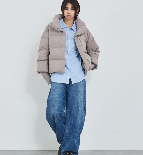 abahouse mavie「【WEB Domani掲載】袖リブシームレススタンドダウン/ロングセラー/定番/」|ダウン|