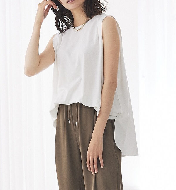 abahouse mavie「タックロングタンク」|Tシャツ・カットソー|