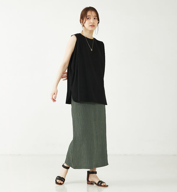 abahouse mavie「タックロングタンク」|Tシャツ・カットソー|