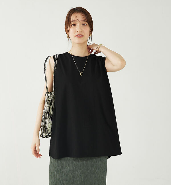 abahouse mavie「タックロングタンク」|Tシャツ・カットソー|