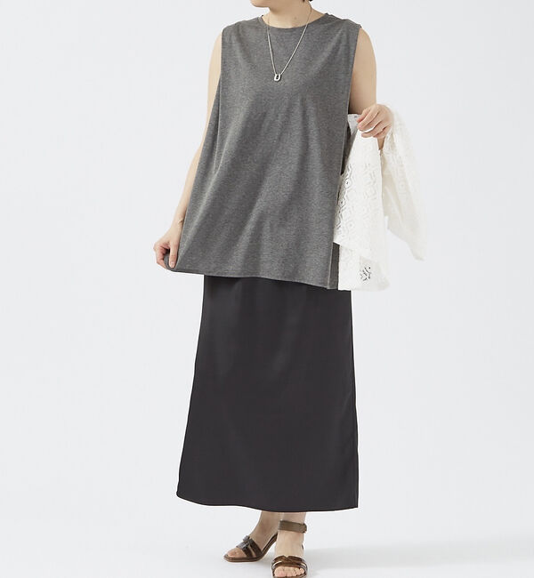 abahouse mavie「タックロングタンク」|Tシャツ・カットソー|