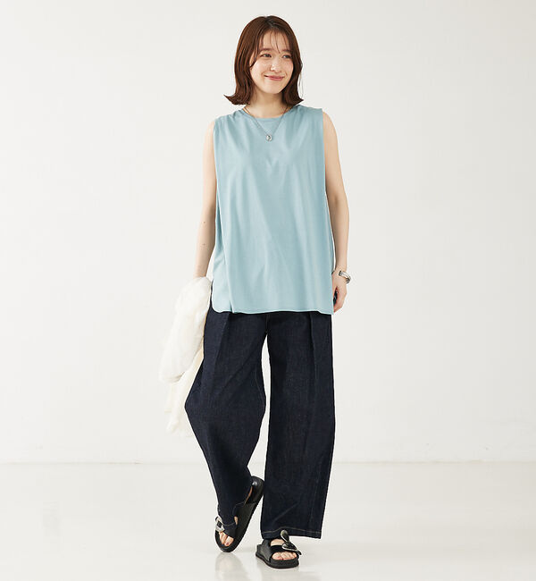 abahouse mavie「タックロングタンク」|Tシャツ・カットソー|