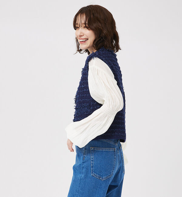 abahouse mavie「ツィードニットベスト」|ベスト・ジレ|