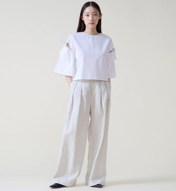 TIARA「リボントリミングブラウス」|シャツ・ブラウス|