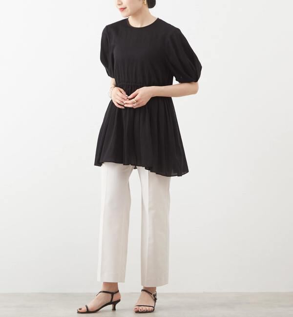 Liesse「ギャザーペプラムブラウス」|シャツ・ブラウス|