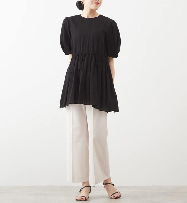 Liesse「ギャザーペプラムブラウス」|シャツ・ブラウス|