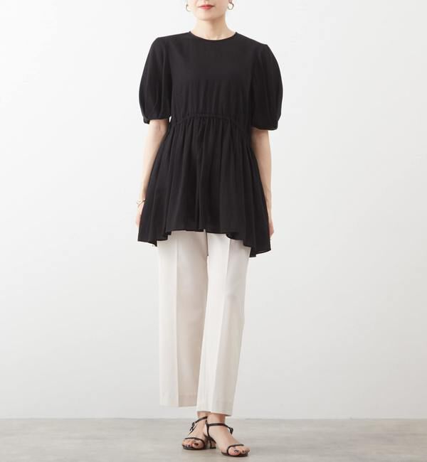 Liesse「ギャザーペプラムブラウス」|シャツ・ブラウス|