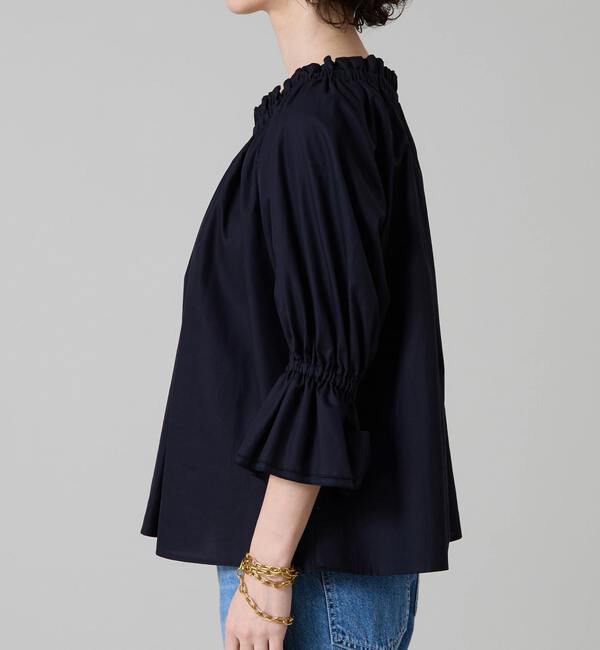 Liesse「オフショルギャザーブラウス」|シャツ・ブラウス|