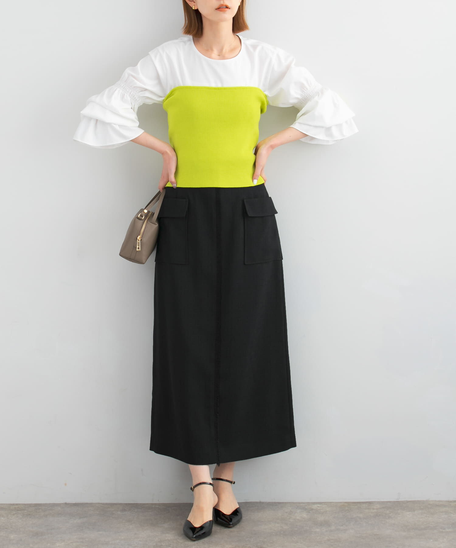 URBAN RESEARCH ROSSO「リネンライクポケットストレートスカート」|スカート|