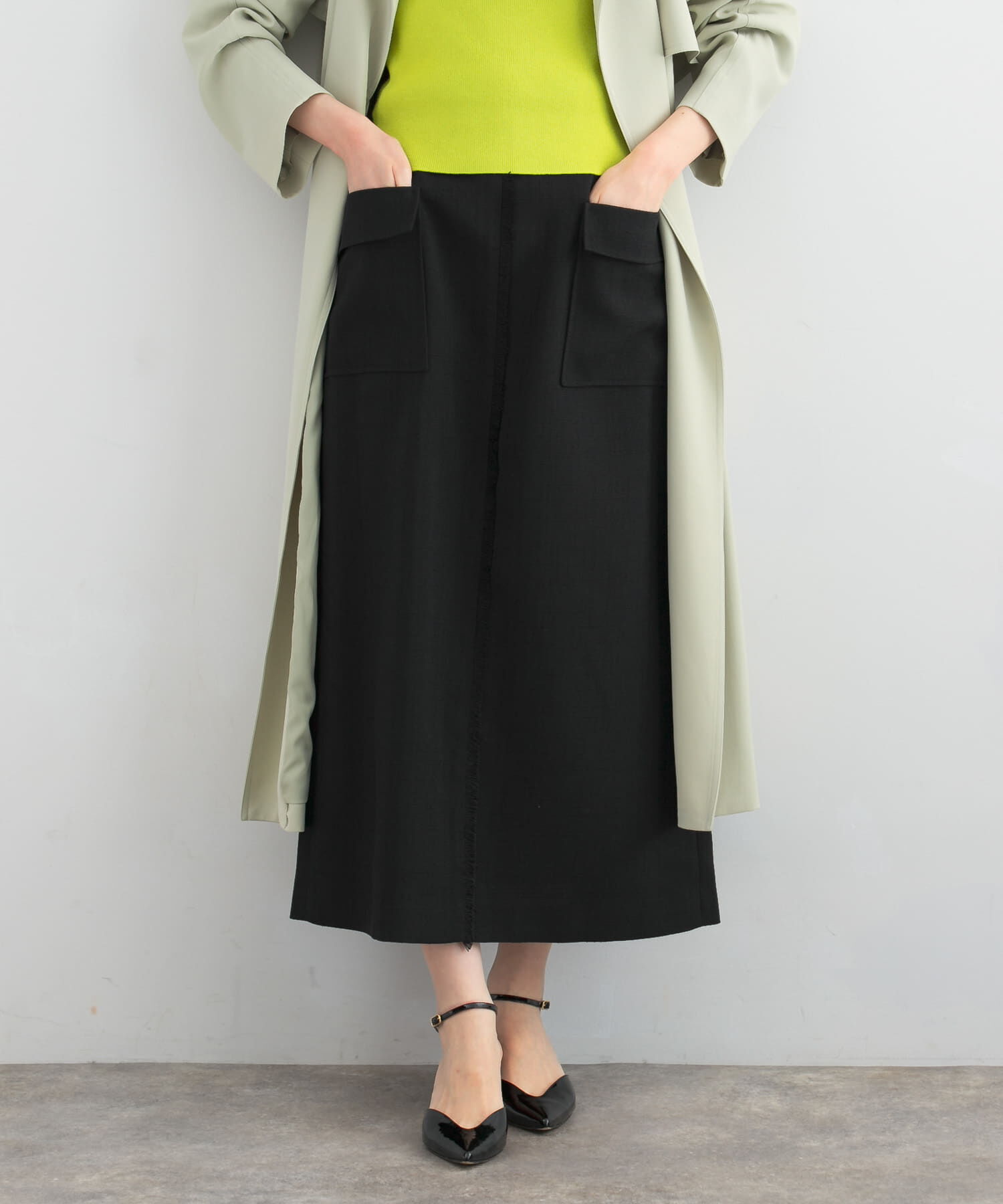URBAN RESEARCH ROSSO「リネンライクポケットストレートスカート」|スカート|