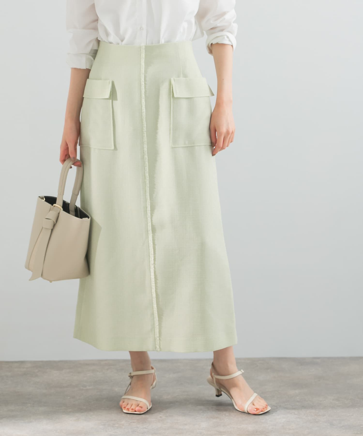 URBAN RESEARCH ROSSO「リネンライクポケットストレートスカート」|スカート|