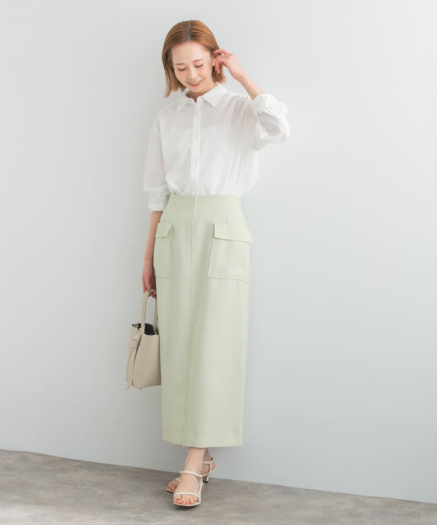 URBAN RESEARCH ROSSO「リネンライクポケットストレートスカート」|スカート|