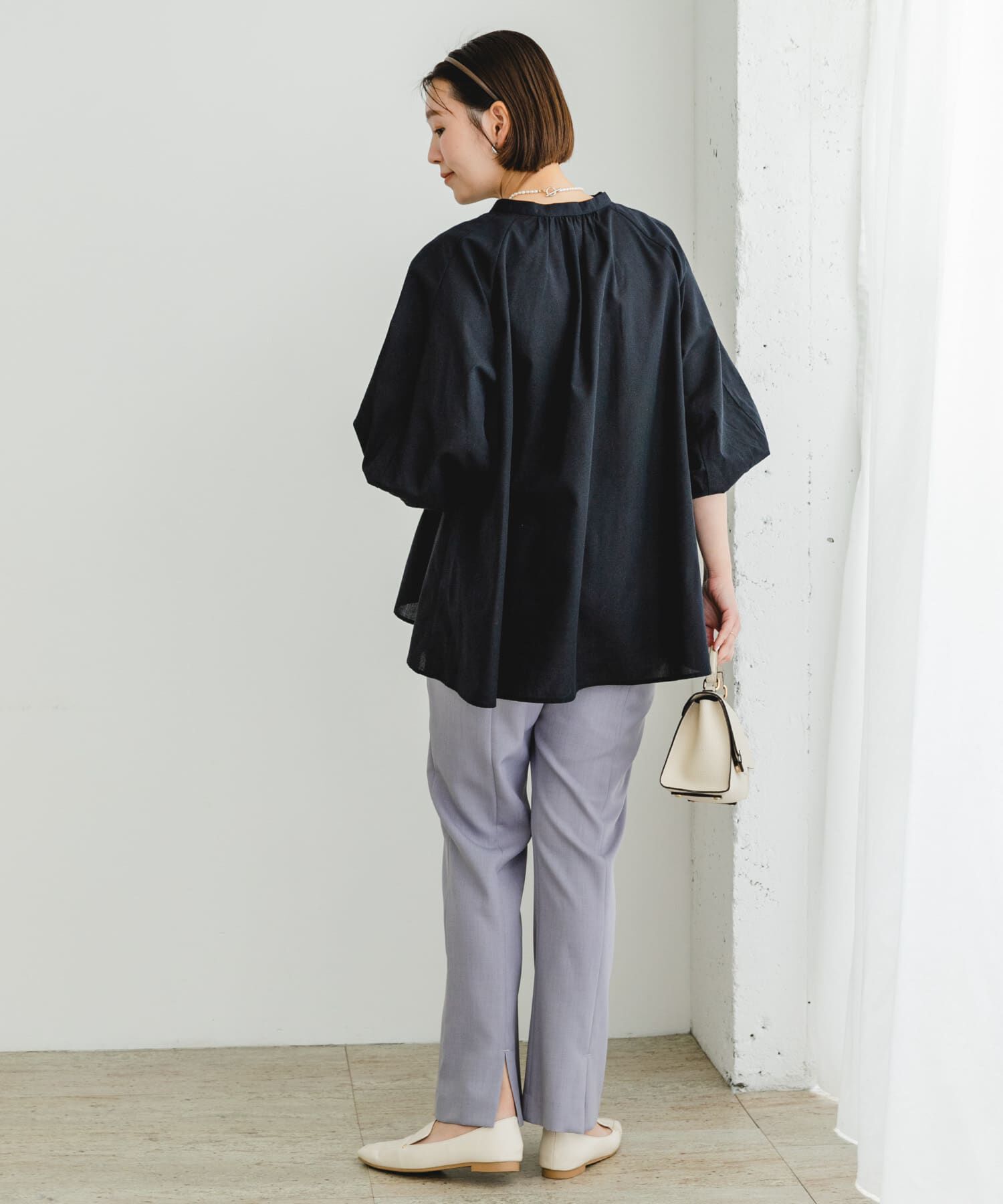 URBAN RESEARCH ROSSO「『UR TECH』F by ROSSO　イージーリネンボリュームブラウス」|シャツ・ブラウス|