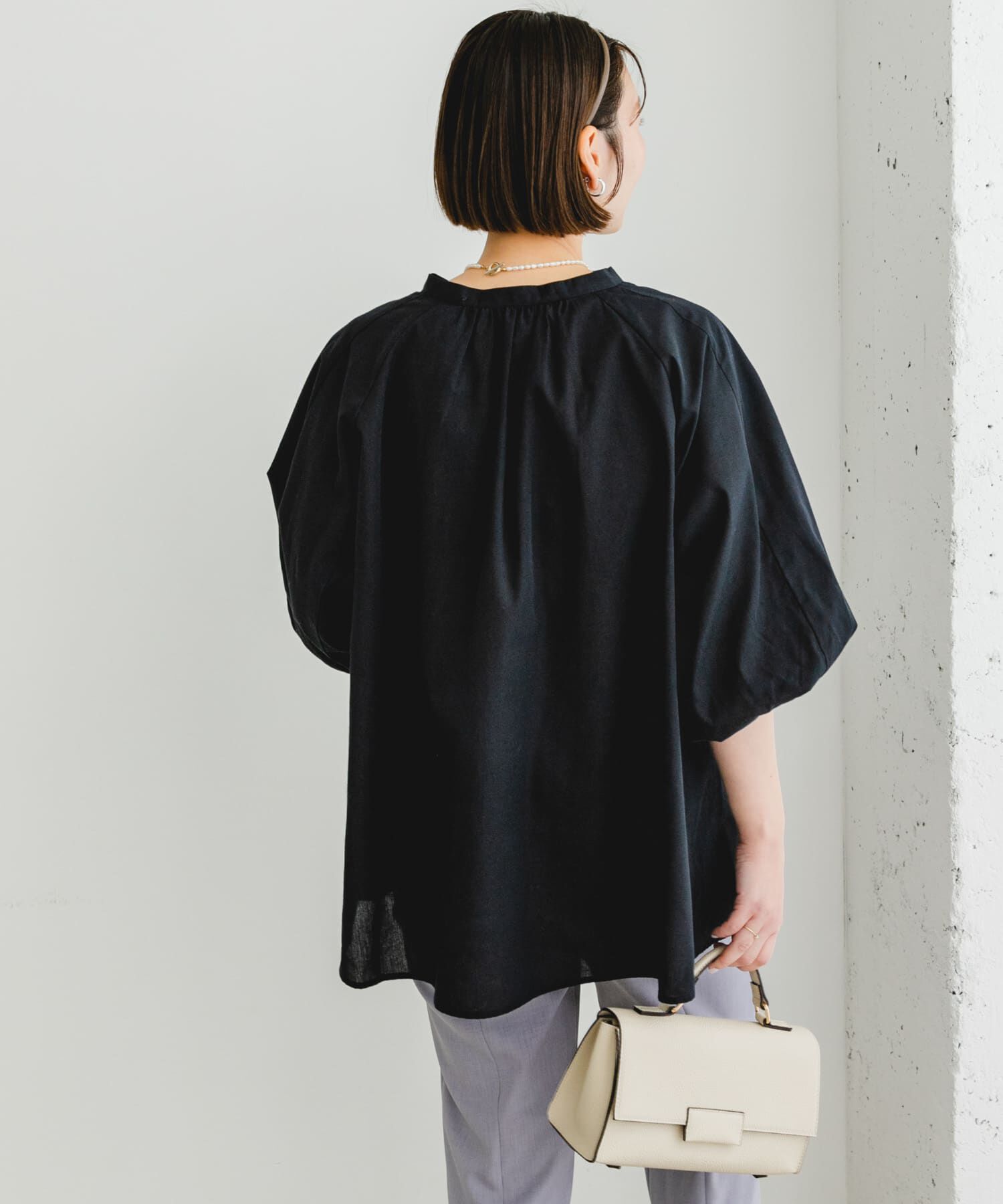 URBAN RESEARCH ROSSO「『UR TECH』F by ROSSO　イージーリネンボリュームブラウス」|シャツ・ブラウス|