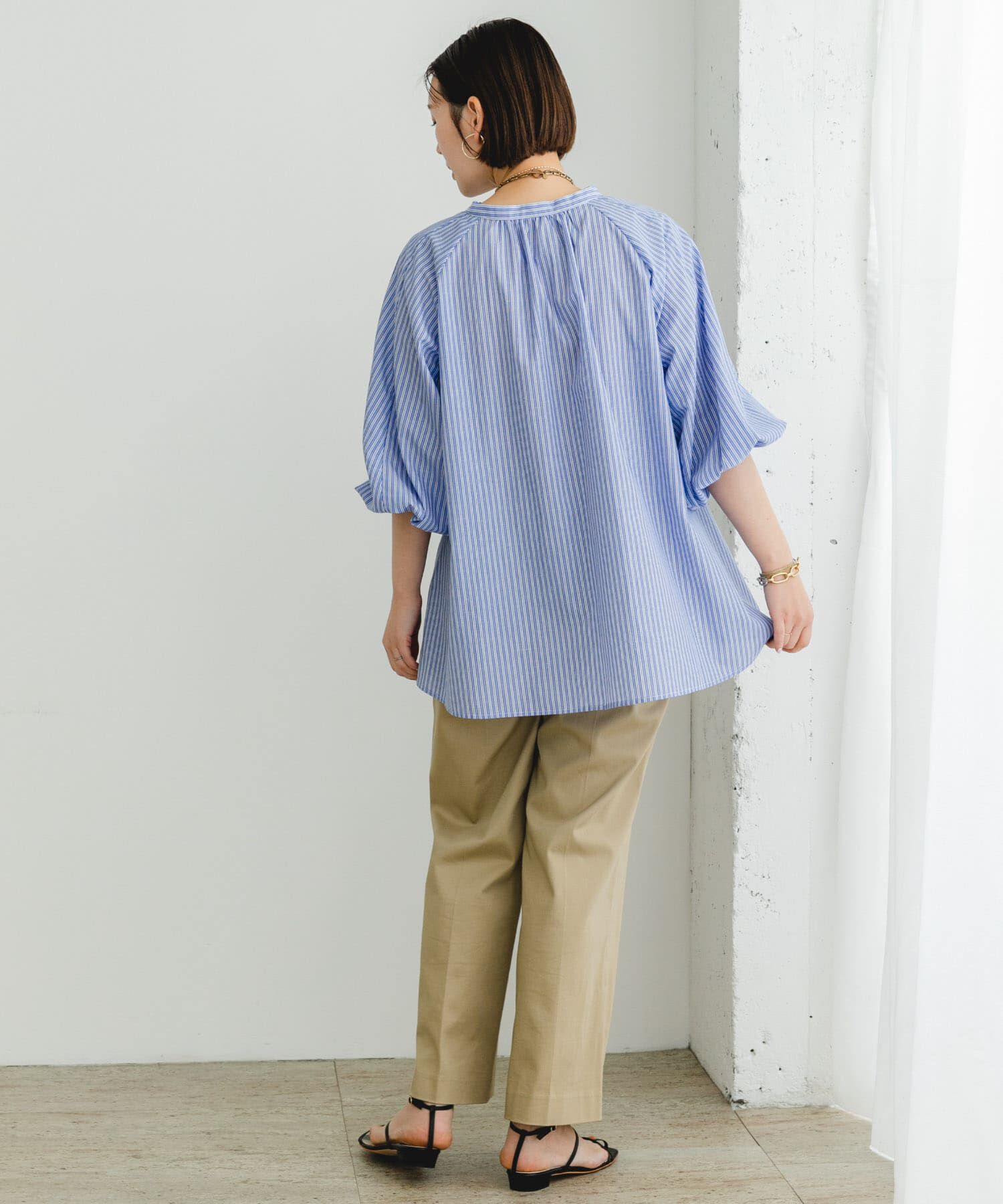 URBAN RESEARCH ROSSO「『UR TECH』F by ROSSO　イージーリネンボリュームブラウス」|シャツ・ブラウス|