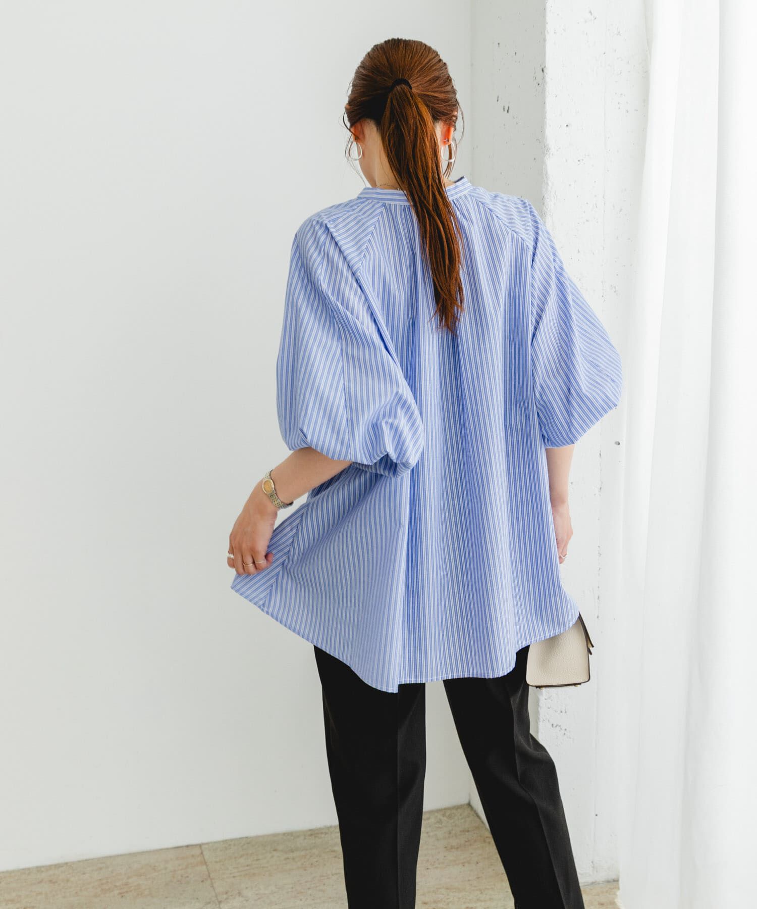 URBAN RESEARCH ROSSO「『UR TECH』F by ROSSO　イージーリネンボリュームブラウス」|シャツ・ブラウス|