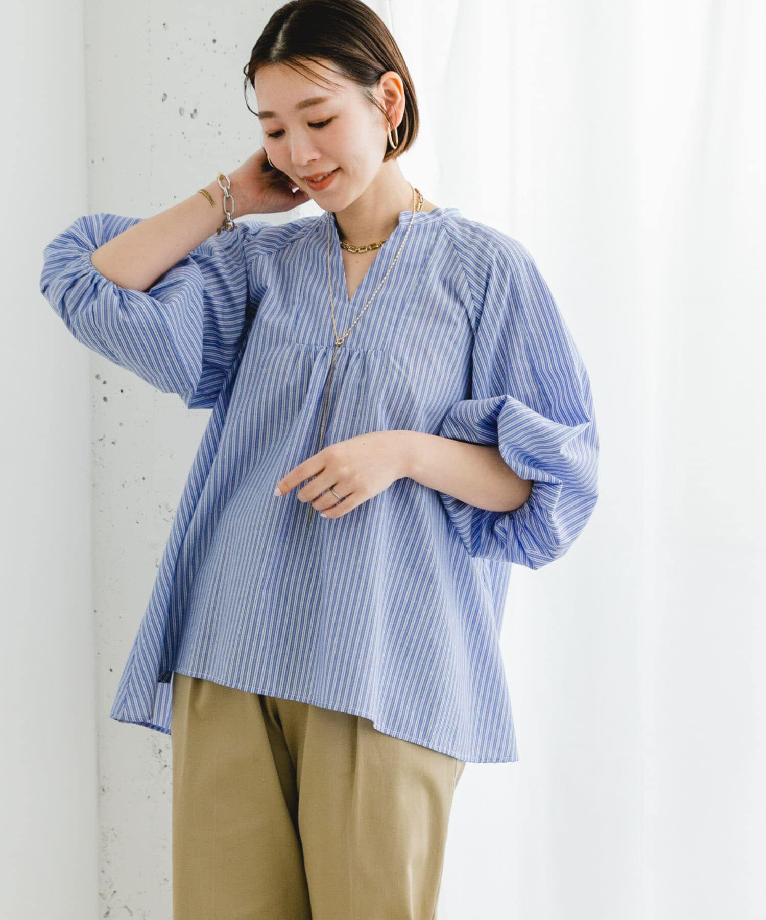 URBAN RESEARCH ROSSO「『UR TECH』F by ROSSO　イージーリネンボリュームブラウス」|シャツ・ブラウス|