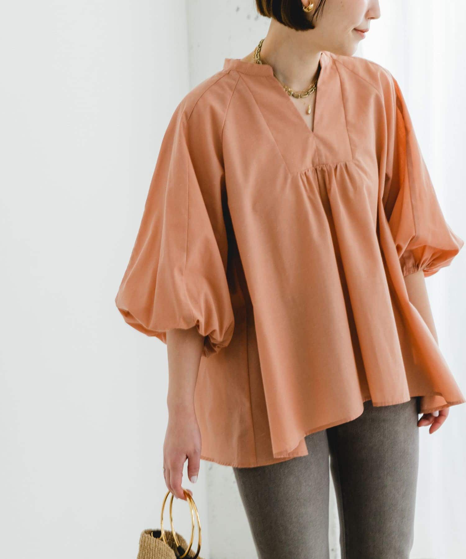 URBAN RESEARCH ROSSO「『UR TECH』F by ROSSO　イージーリネンボリュームブラウス」|シャツ・ブラウス|