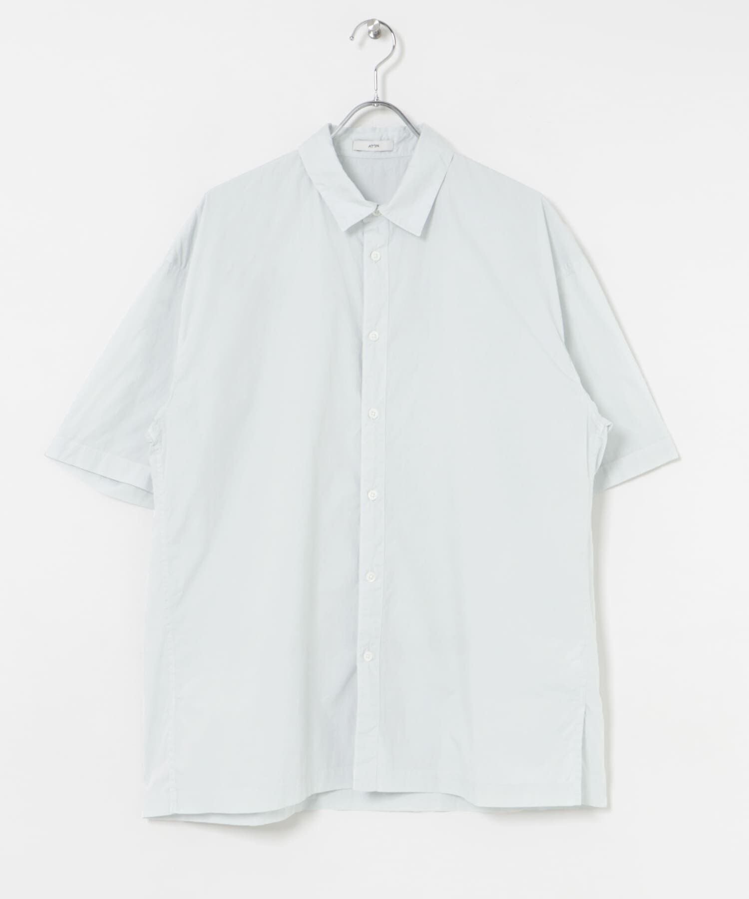 URBAN RESEARCH「ATON　COTTON LAWN OS SHORT-SLEEVE SHIRTS」|シャツ・ブラウス|ブルー系その他