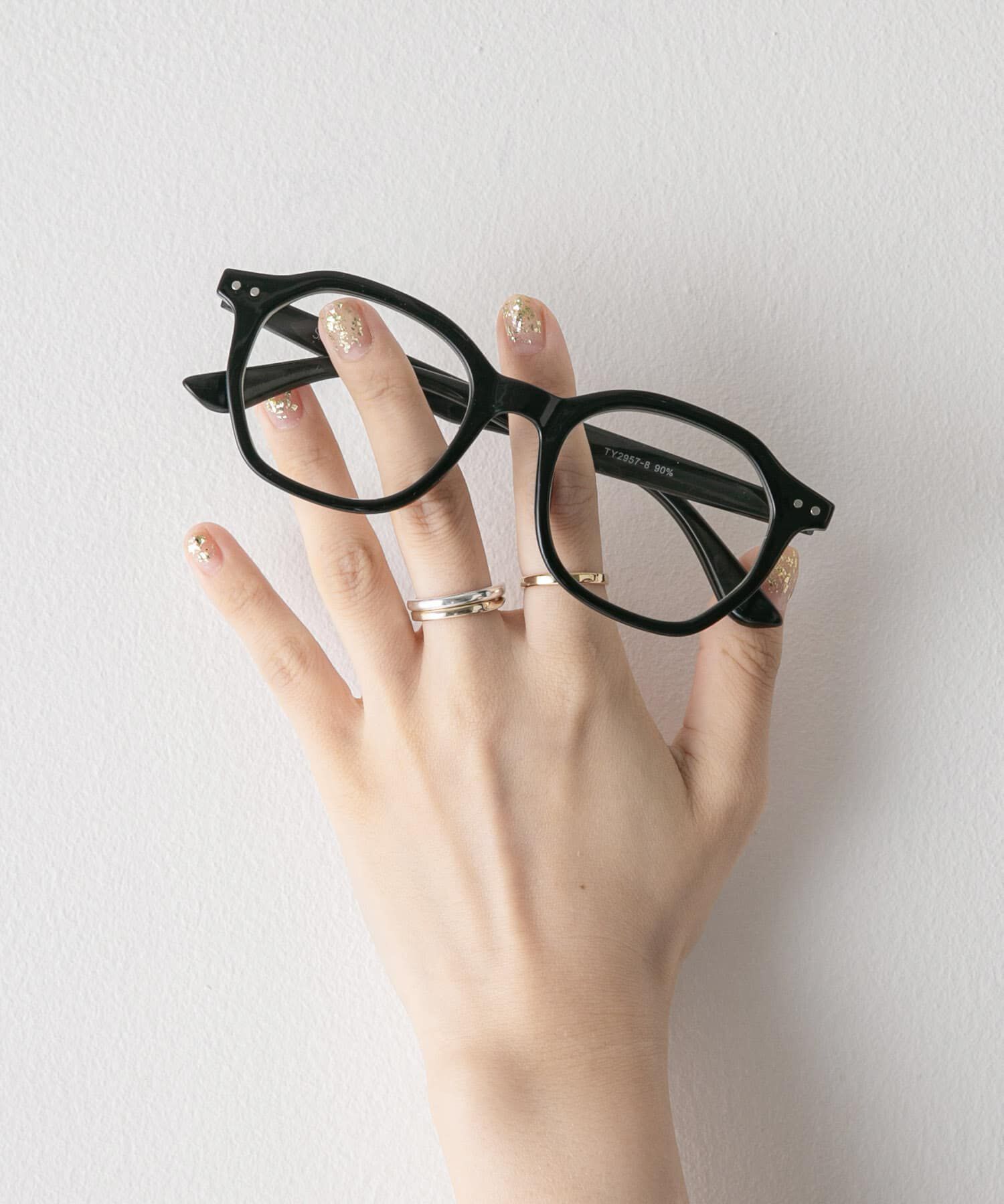 SMELLY「オクタゴンフレームダテメガネ」|メガネ|