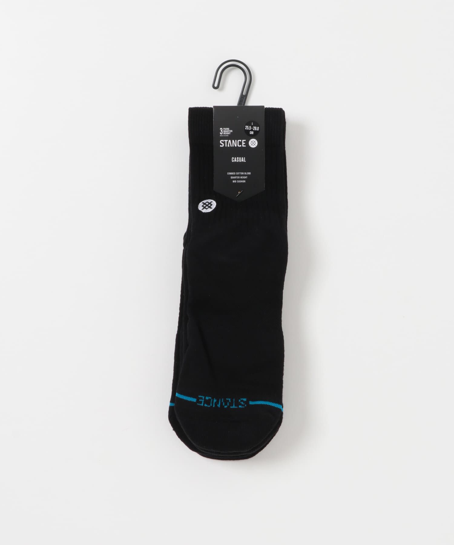 Sonny Label 「STANCE SOCKS　ICON QUARTER 3 PACK」|ソックス|ブラック