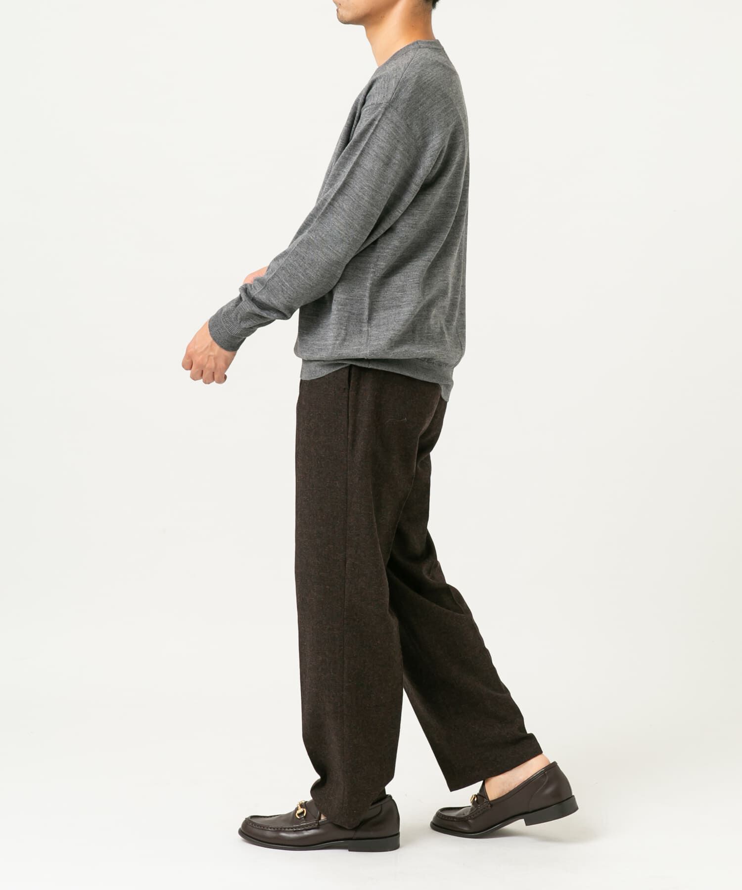 URBAN RESEARCH ROSSO「イタリア糸メリノウールクルーニット」|ニット・セーター|