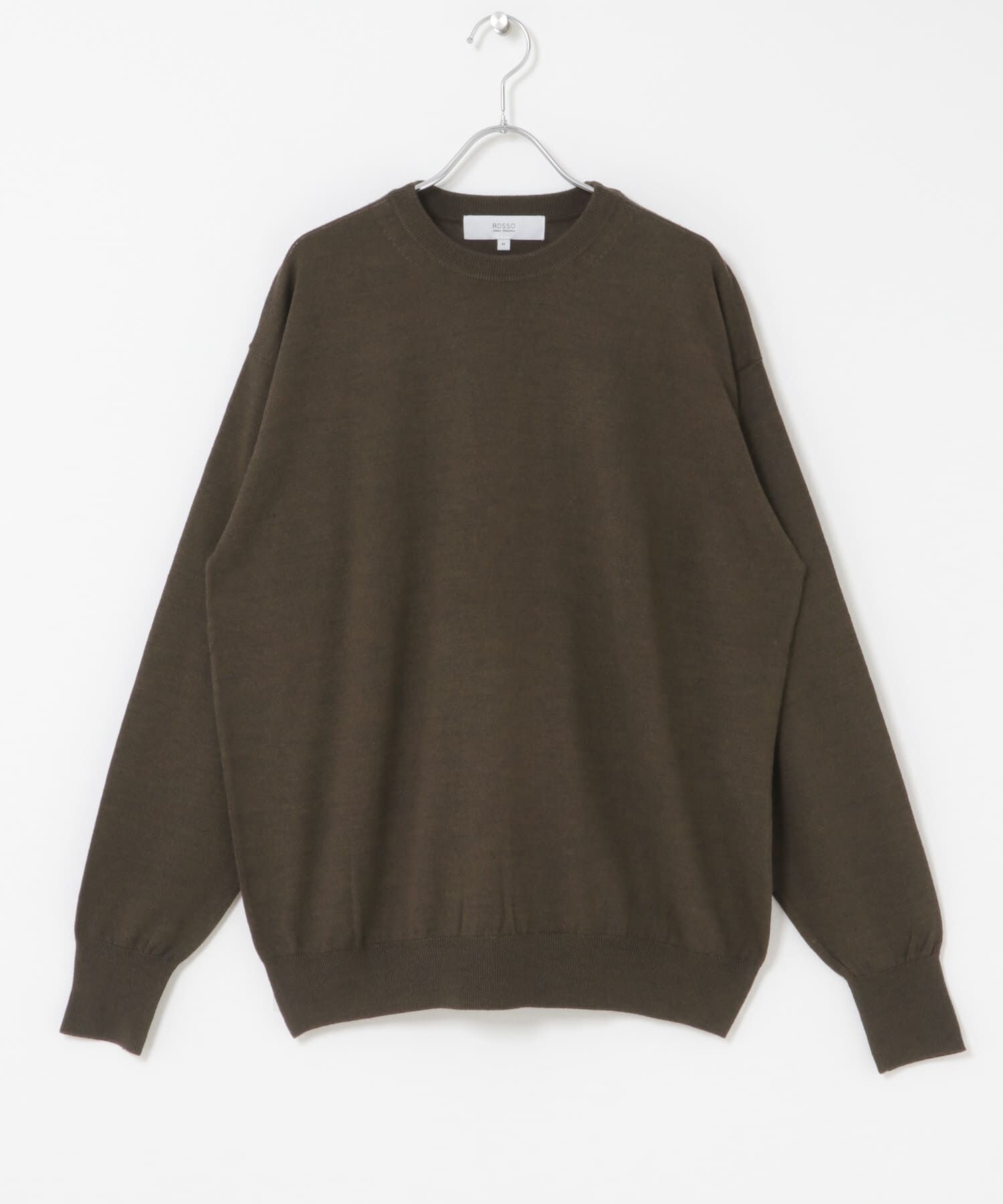 URBAN RESEARCH ROSSO「イタリア糸メリノウールクルーニット」|ニット・セーター|