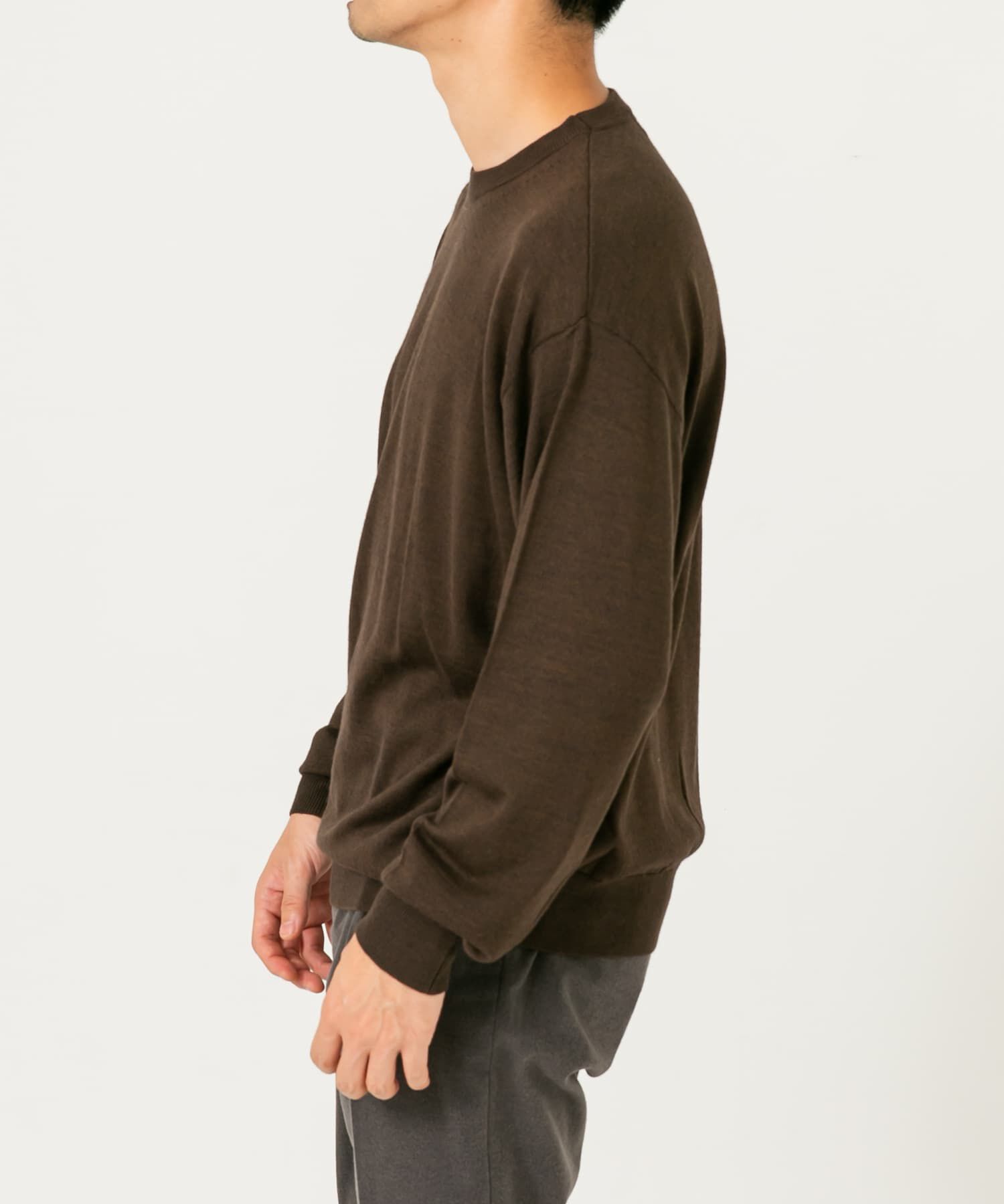 URBAN RESEARCH ROSSO「イタリア糸メリノウールクルーニット」|ニット・セーター|