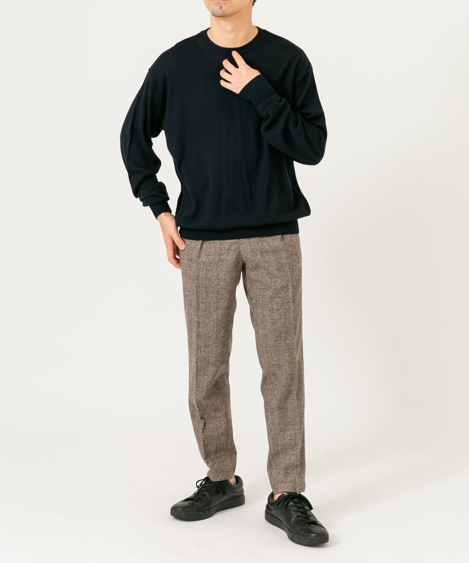 URBAN RESEARCH ROSSO「イタリア糸メリノウールクルーニット」|ニット・セーター|