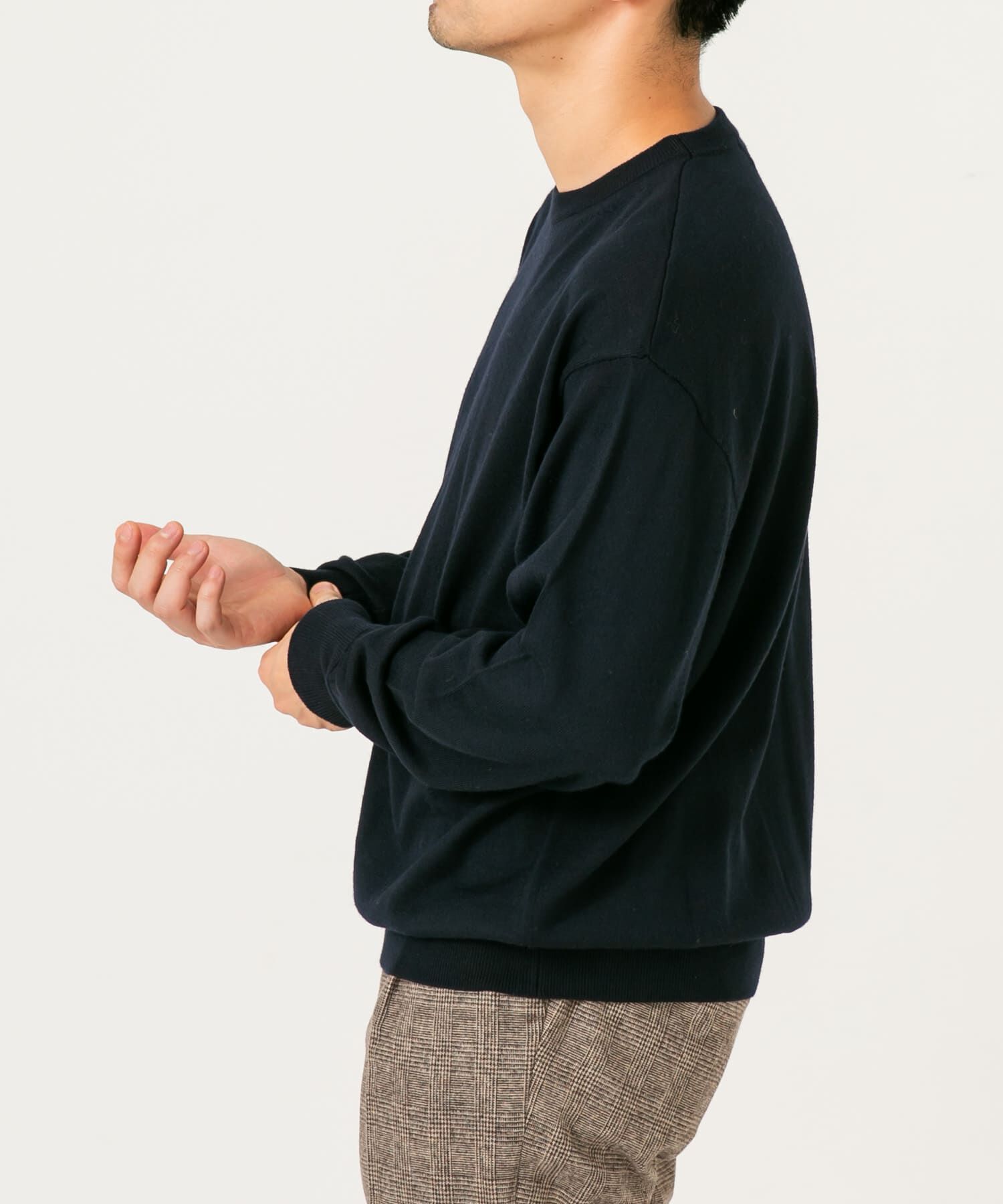 URBAN RESEARCH ROSSO「イタリア糸メリノウールクルーニット」|ニット・セーター|