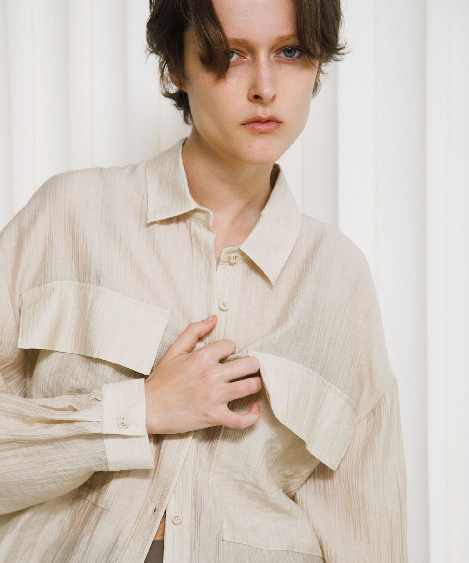 LAATO「drawstring shirts」|シャツ・ブラウス|オフホワイト