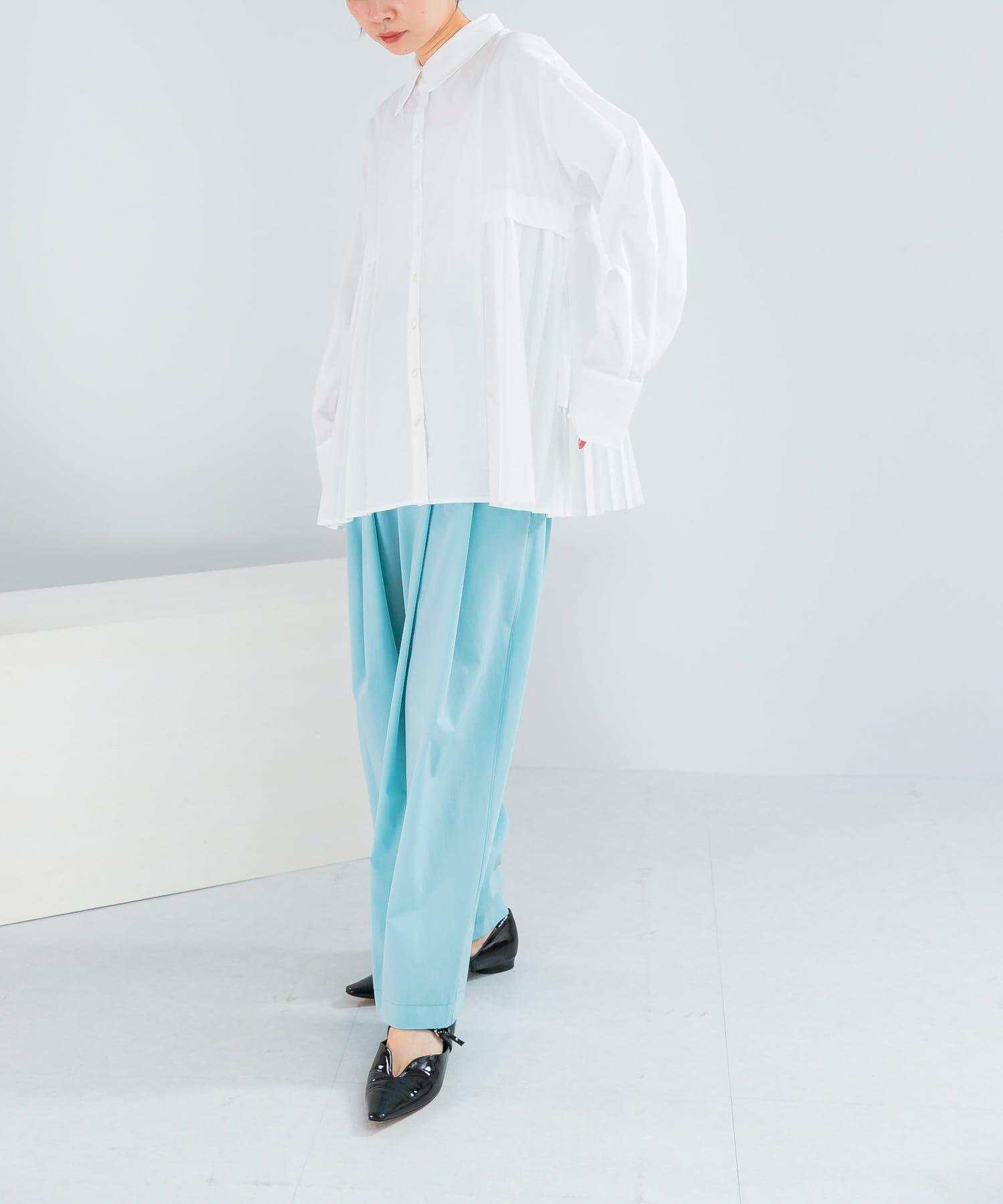 URBAN RESEARCH ROSSO「ELENDEEK　PLEATS LAYERED SHIRTS」|シャツ・ブラウス|