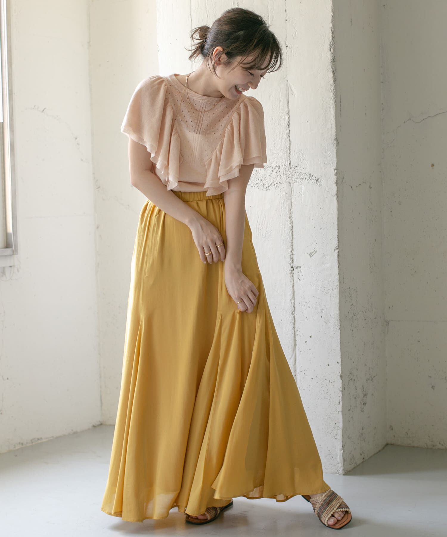  「透かし編みフリルニット&there4;」|ニット・セーター|