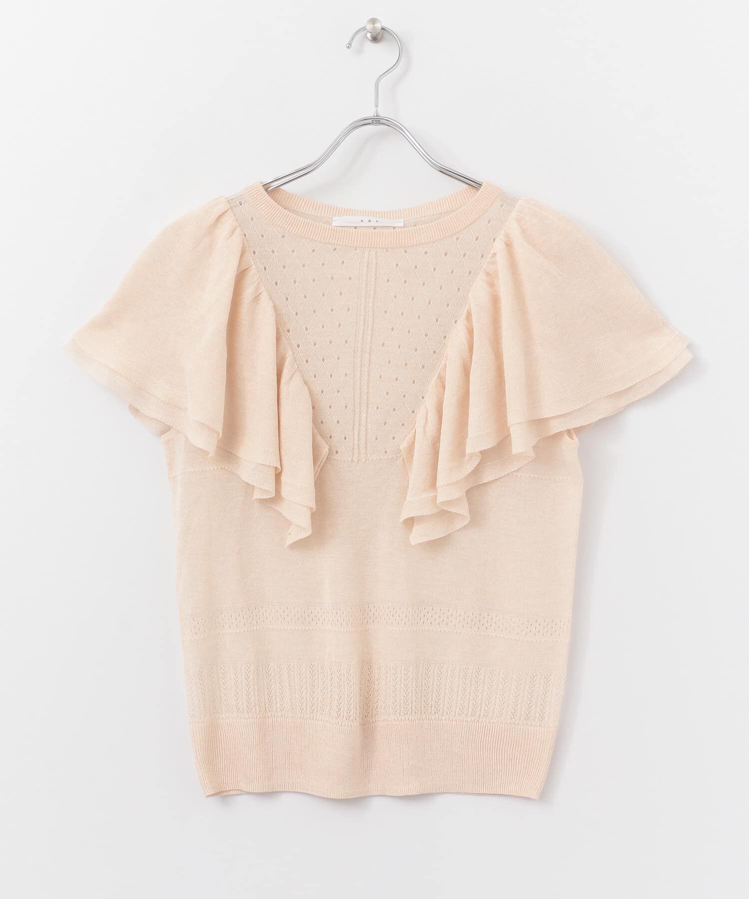  「透かし編みフリルニット&there4;」|ニット・セーター|