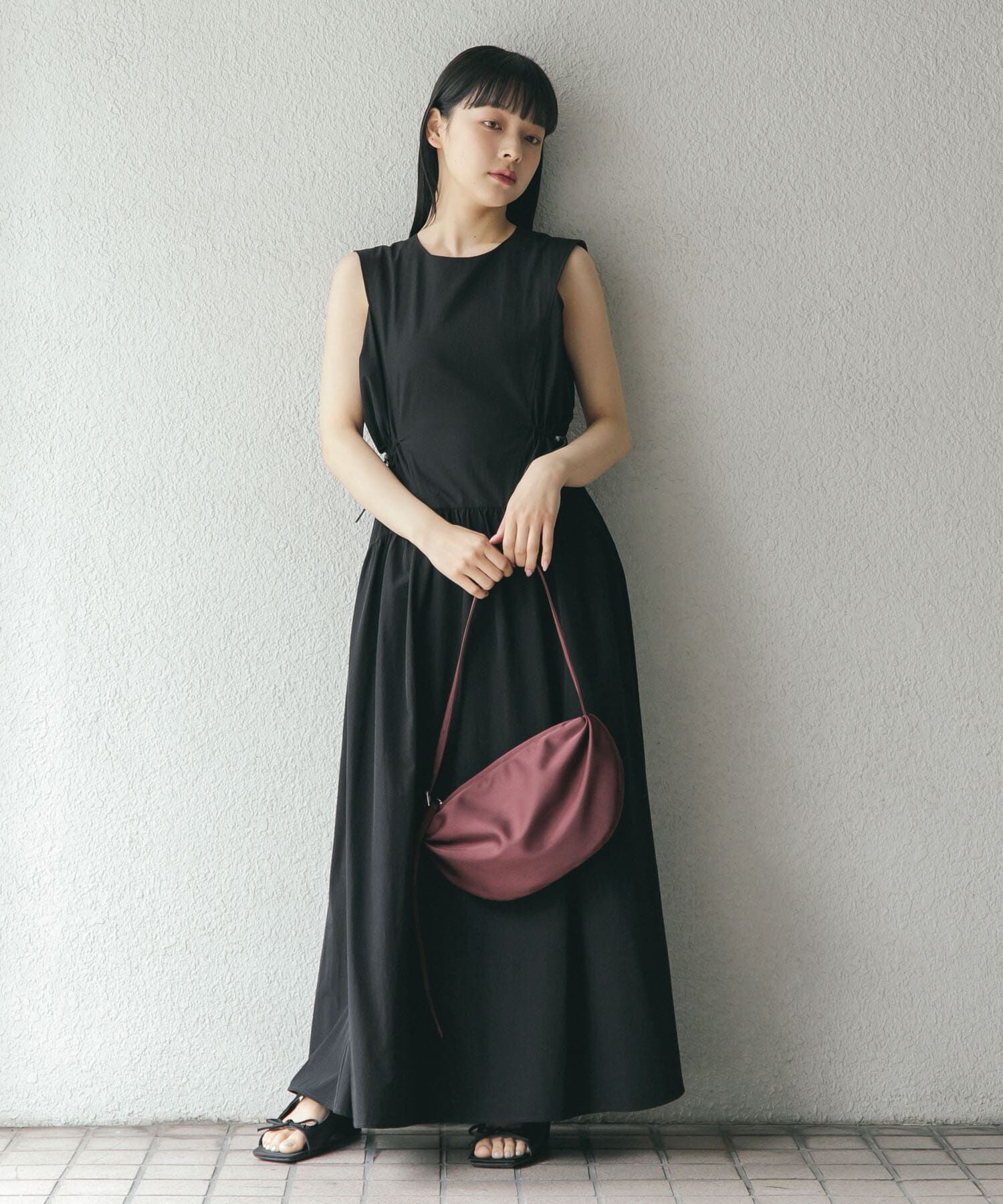  「ノースリーブドロストワンピース」|ワンピース|