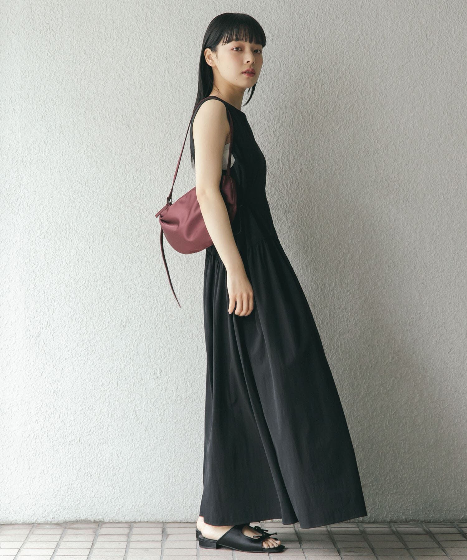  「ノースリーブドロストワンピース」|ワンピース|