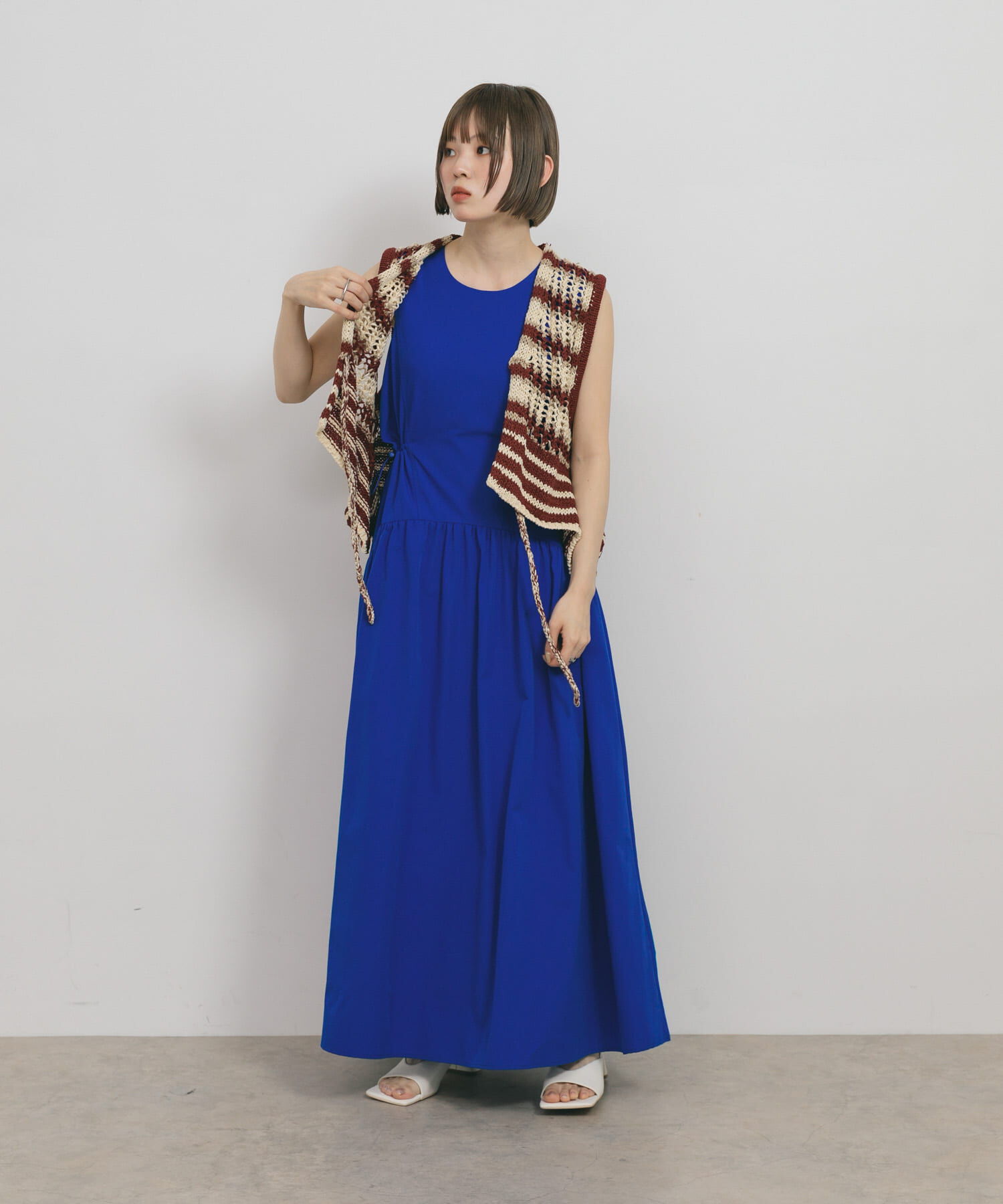  「ノースリーブドロストワンピース」|ワンピース|